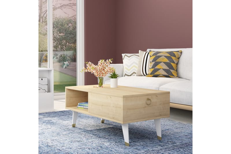 Sofabord TILST 90x42,4x90 cm - Blå - Sofabord & salongbord