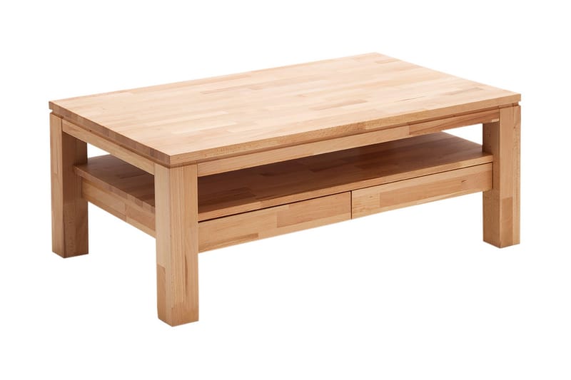 Sofabord Tinga 115 cm med Oppbevaring Hyller + Skuffer - Sofabord & salongbord - Sofabord med oppbevaring