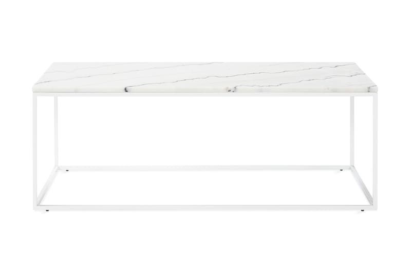 Sofabord Titania 120 cm Marmor - Hvit - Marmorbord - Sofabord & salongbord