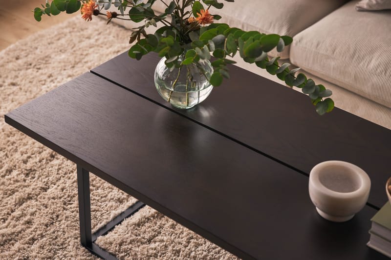 Sofabord Tjonek 65 cm - Mørkebrun/Mattsvart - Sofabord & salongbord