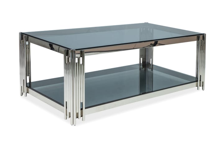 Sofabord Torala 120 cm - Glass/Sølv - Sofabord & salongbord