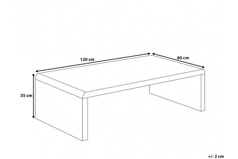 Sofabord Wakadi 120 cm - Hvit - Møbler - Bord - Sofabord & salongbord