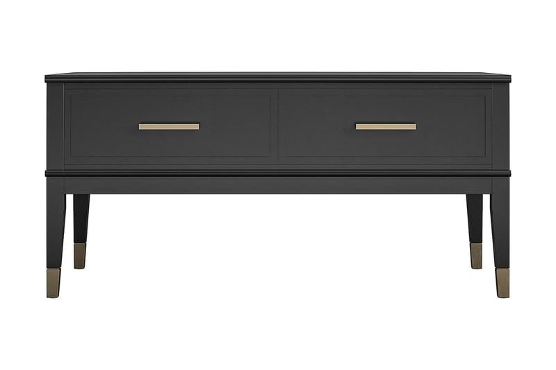 Sofabord Westerleigh 106 cm Hev- og Senkbart med Skuff Svart - Sofabord & salongbord - Hev og senkbart sofabord