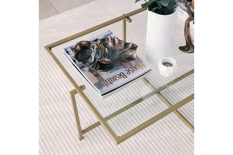 Sofabord Wifst 94x35x94 cm - Guld - Sofabord & salongbord