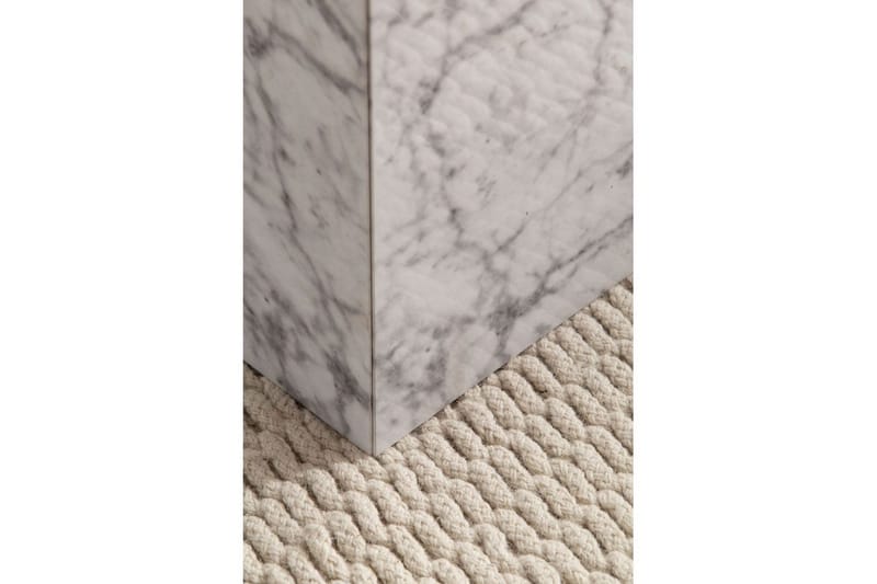 Sofabord Wohnling Sett av 2 MONOBLOC høyglans trekantet, moderne stil Marmor, Hvit - Marmor, Hvit - Møbler - Bord - Sofabord & salongbord