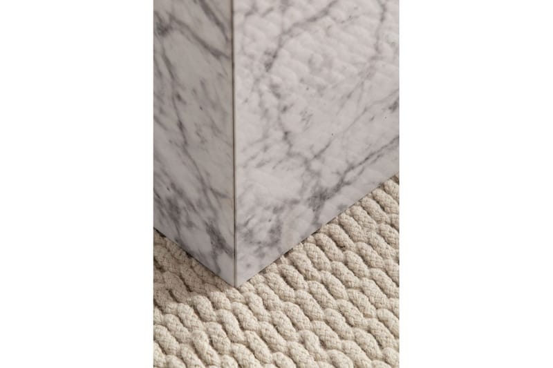 Sofabord Wohnling Sett av 2 MONOBLOC høyglans trekantet, moderne stil Marmor, Hvit - Marmor, Hvit - Møbler - Bord - Sofabord & salongbord - Kistebord