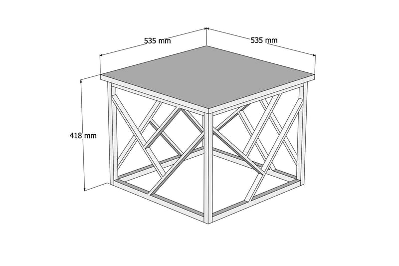 Sofabord Workum 53,5x41,8x53,5 cm - Blå - Møbler - Bord - Sofabord & salongbord