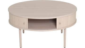 Sofabord Yngvar Ø90 cm - Hvitpigmentert eik - Møbler - Bord - Sofabord & salongbord