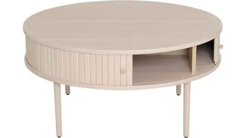 Sofabord Yngvar Ø90 cm - Hvitpigmentert eik - Møbler - Bord - Sofabord & salongbord