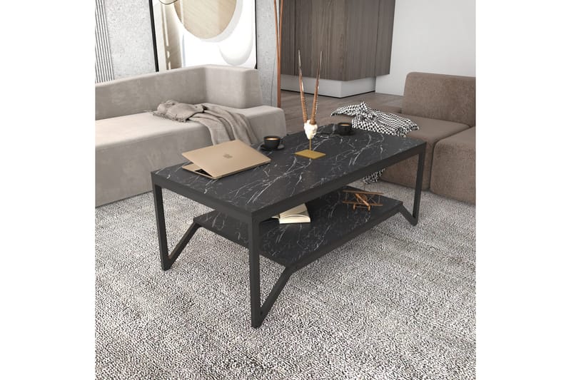 Sofabord Zakkum 60x45,8x120 cm - Svart - Møbler - Bord - Sofabord & salongbord