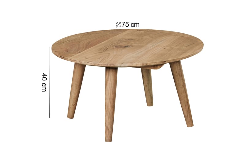 Sofabord Printfield 75 cm - Brun - Møbler - Bord - Sofabord & salongbord