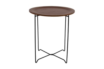 Sofabord Pinalia 45 cm Rundt - Brun/Svart - Møbler - Bord - Sofabord & salongbord
