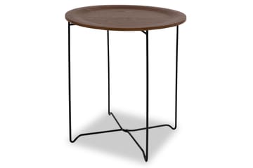 Sofabord Pinalia 45 cm Rundt - Brun/Svart - Møbler - Bord - Sofabord & salongbord