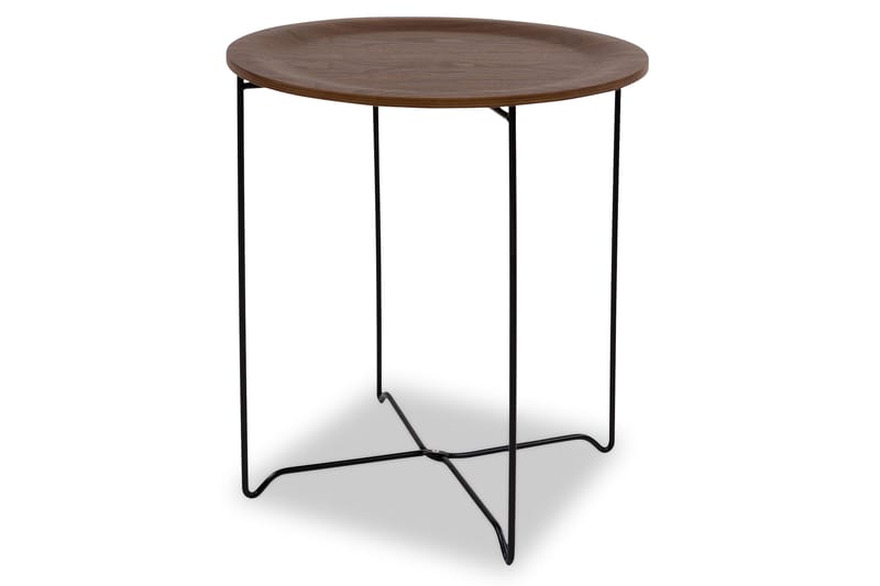 Sofabord Pinalia 45 cm Rundt - Brun/Svart - Møbler - Bord - Sofabord & salongbord