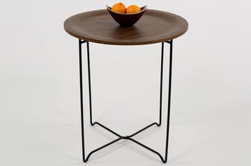 Sofabord Pinalia 45 cm Rundt - Brun/Svart - Møbler - Bord - Sofabord & salongbord