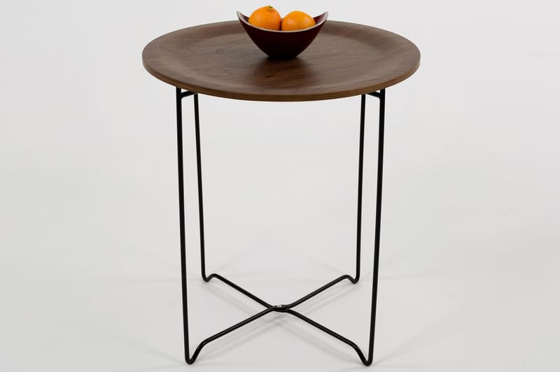Sofabord Pinalia 45 cm Rundt - Brun/Svart - Møbler - Bord - Sofabord & salongbord