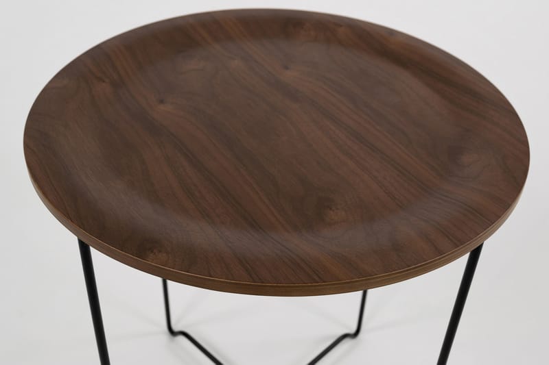 Sofabord Pinalia 45 cm Rundt - Brun/Svart - Møbler - Bord - Sofabord & salongbord