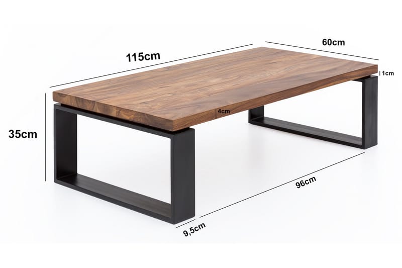 Soffbord Wohnling Trä, Natur - Møbler - Bord - Sofabord & salongbord