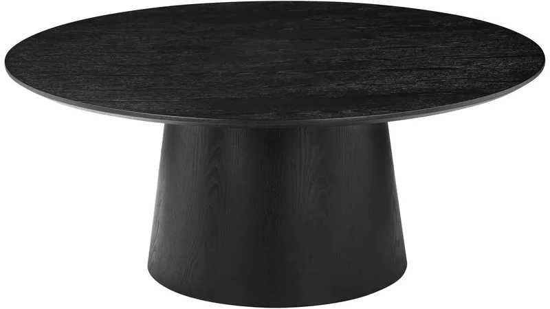 Sofabord Solhem 100 cm, Svartlakkert askefinér