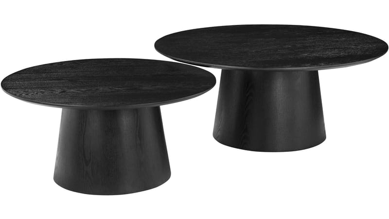 Sofabord Solhem 80 cm - Svartlakkert askefiner - Møbler - Bord - Sofabord & salongbord
