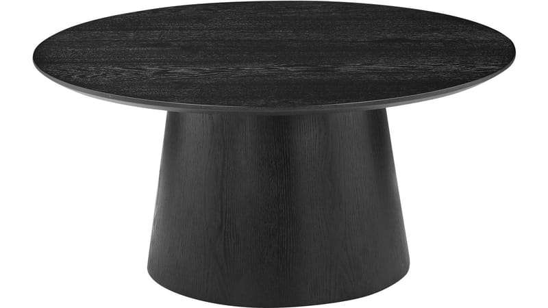 Sofabord Solhem 80 cm, Svartlakkert askefiner