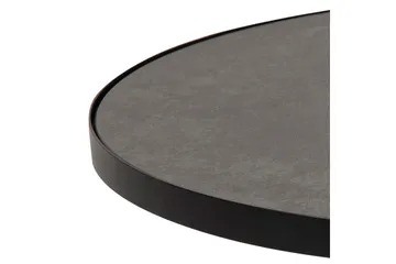 Soli Forlengingsbart Sofabord 66 cm Rundt - Glass/Svart/Matt Svart - Møbler - Bord - Sofabord & salongbord