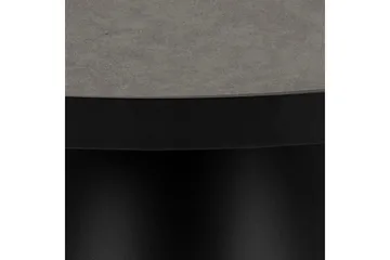 Soli Forlengingsbart Sofabord 66 cm Rundt - Glass/Svart/Matt Svart - Møbler - Bord - Sofabord & salongbord