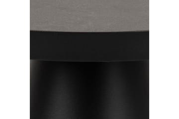 Soli Sofabord 46 cm Rundt - Glass/Svart/Matt Svart - Møbler - Bord - Sofabord & salongbord