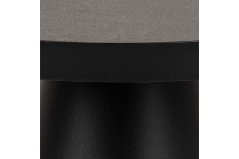 Soli Sofabord 46 cm Rundt - Glass/Svart/Matt Svart - Møbler - Bord - Sofabord & salongbord