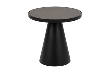 Soli Sofabord 46 cm Rundt - Glass/Svart/Matt Svart - Møbler - Bord - Sofabord & salongbord