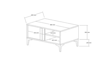 Sonay Sofabord 90 cm - Antrasitt - Møbler - Bord - Sofabord & salongbord