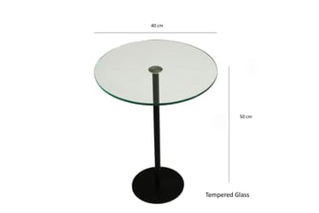 Sotinge Sofabord 40x50x40 cm Rundt - Svart - Møbler - Bord - Sofabord & salongbord