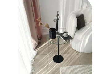 Sotinge Sofabord 40x50x40 cm Rundt - Svart - Møbler - Bord - Sofabord & salongbord