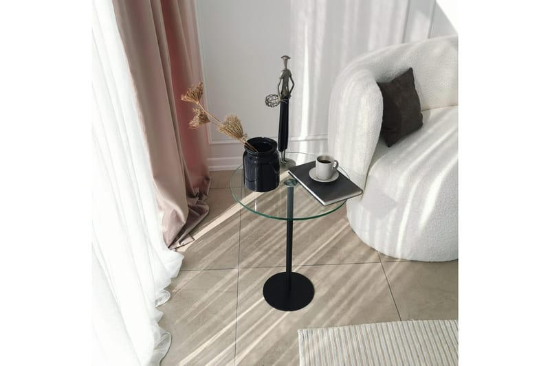 Sotinge Sofabord 40x50x40 cm Rundt - Svart - Møbler - Bord - Sofabord & salongbord