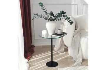 Sotinge Sofabord 40x50x40 cm Rundt - Svart - Møbler - Bord - Sofabord & salongbord