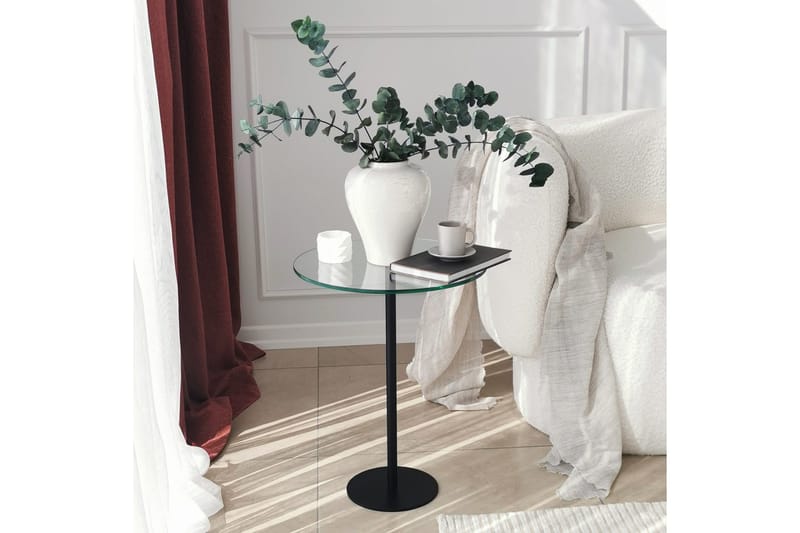 Sotinge Sofabord 40x50x40 cm Rundt - Svart - Møbler - Bord - Sofabord & salongbord