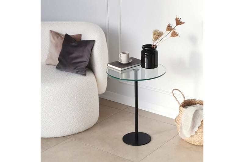 Sotinge Sofabord 40x50x40 cm Rundt - Svart - Møbler - Bord - Sofabord & salongbord