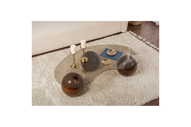 Sofabord Sphere Valnøtt / Bronse - Valnøtt / Bronse - Møbler - Bord - Sofabord & salongbord