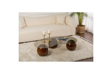 Sofabord Sphere Valnøtt / Bronse - Valnøtt / Bronse - Møbler - Bord - Sofabord & salongbord