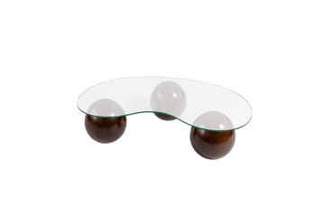 Sofabord Sphere Valnøtt / Transparent - Valnøtt / Transparent - Møbler - Bord - Sofabord & salongbord