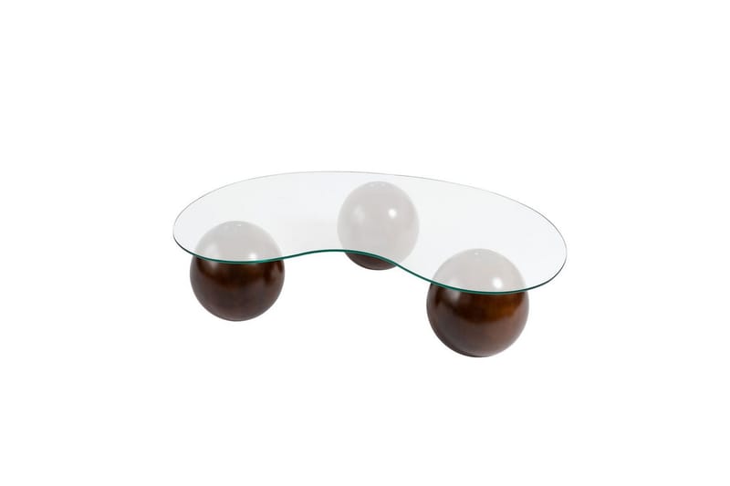 Sofabord Sphere Valnøtt / Transparent - Valnøtt / Transparent - Møbler - Bord - Sofabord & salongbord