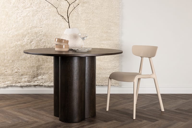 Spisebord Oliwero 110 cm Rundt - Brun - Spisebord & kjøkkenbord
