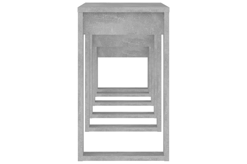Stablebord 3 stk betonggrå sponplate - Grå - Sofabord & salongbord - Settbord