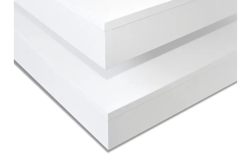 Stoliv Sofabord 70 cm Vridbart med Oppbevaringshylle - Hvit - Møbler - Bord - Sofabord & salongbord - Sofabord med oppbevaring