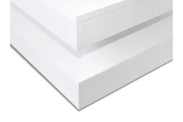 Stoliv Sofabord 70 cm Vridbart med Oppbevaringshylle - Hvit - Møbler - Bord - Sofabord & salongbord - Sofabord med oppbevaring