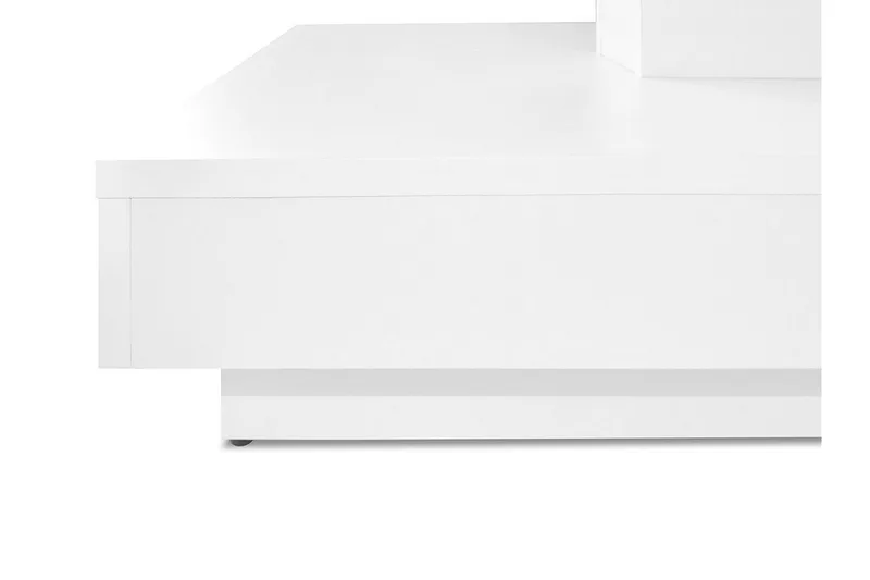 Stoliv Sofabord 70 cm Vridbart med Oppbevaringshylle - Hvit - Møbler - Bord - Sofabord & salongbord - Sofabord med oppbevaring