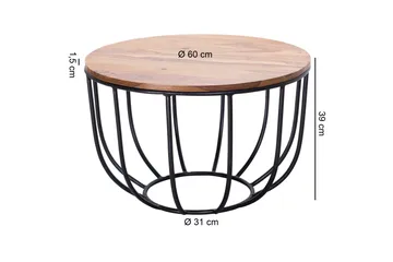 Streams Sofabord 60 cm - Brun - Møbler - Bord - Sofabord & salongbord