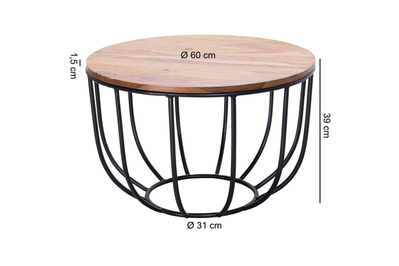 Streams Sofabord 60 cm - Brun - Møbler - Bord - Sofabord & salongbord