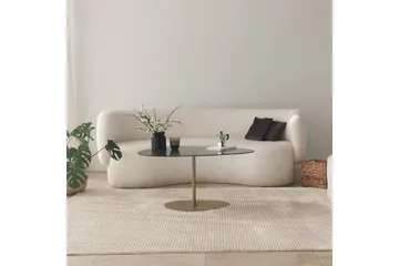 Svanabyn Sofabord 90 cm - Grå/Gull - Møbler - Bord - Sofabord & salongbord