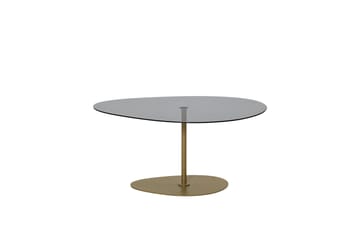 Svanabyn Sofabord 90 cm - Grå/Gull - Møbler - Bord - Sofabord & salongbord